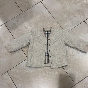 Burberry Kids Light Beige Quilted Puffer Jacket